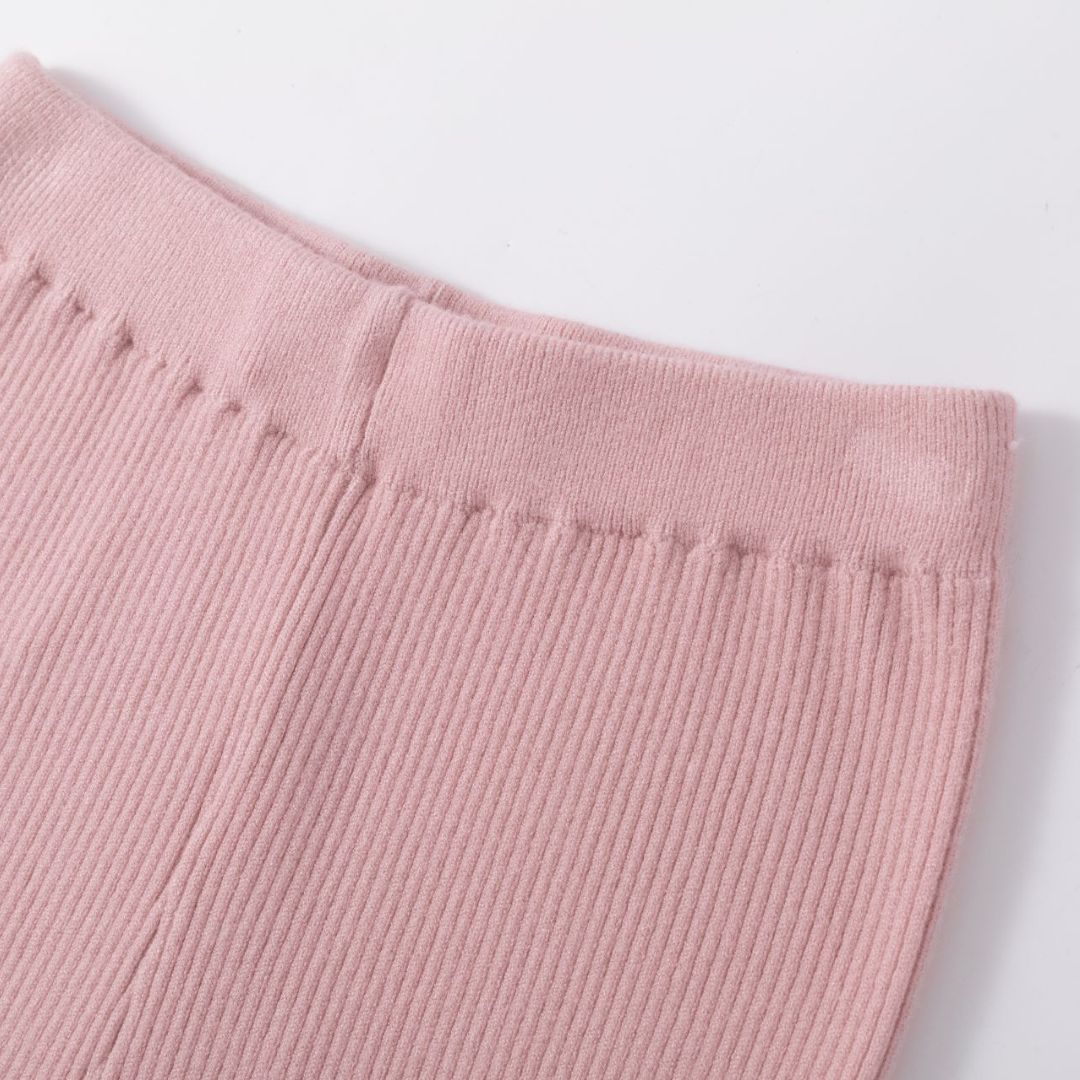Leggings Rippstrick rosa