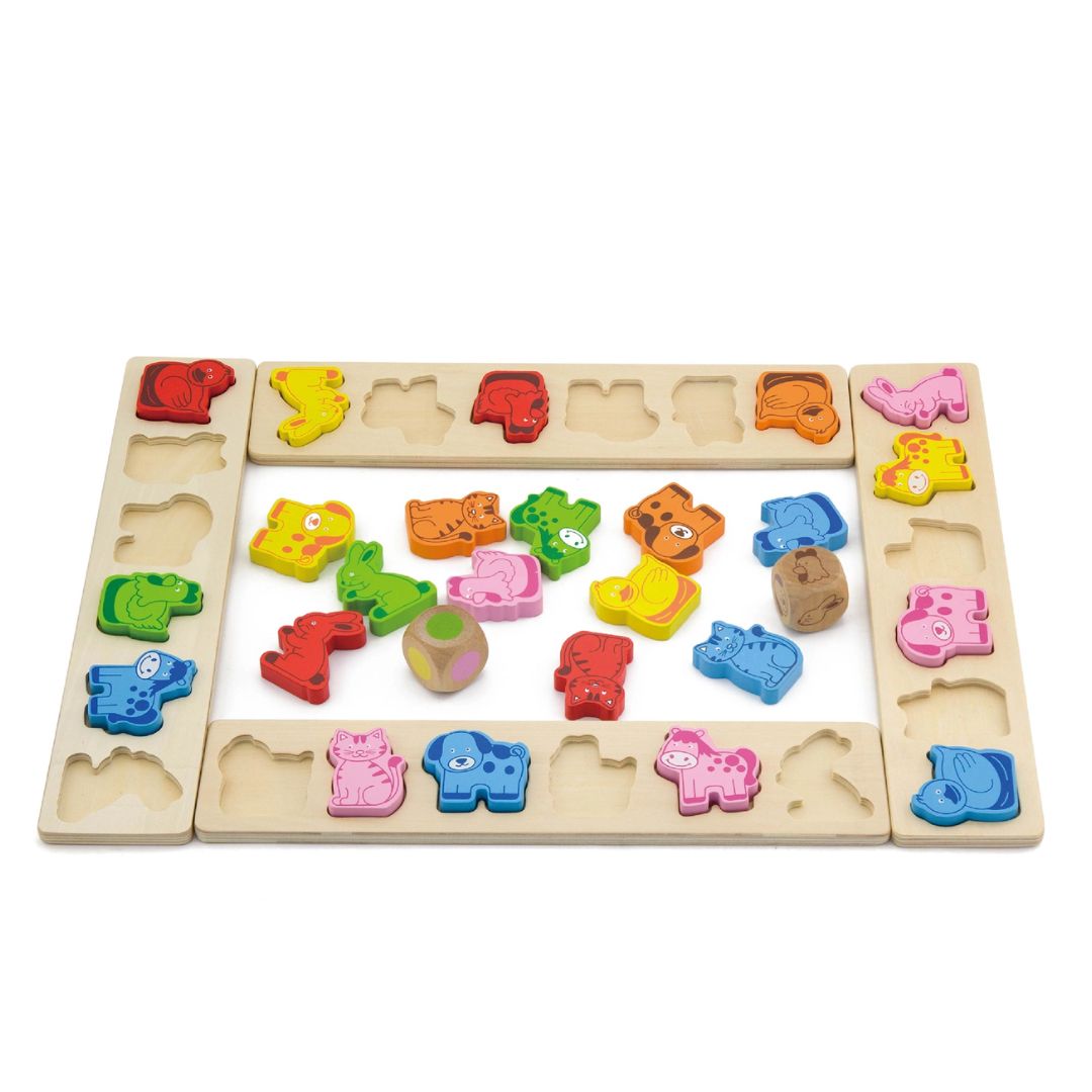 Tier Karneval mit 36 Holztieren