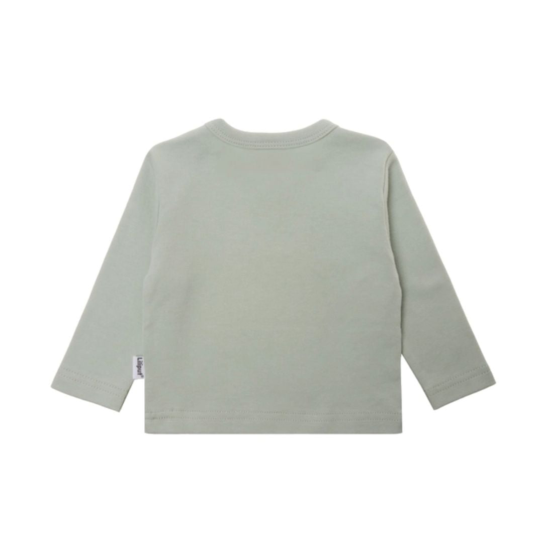 Kinder Langarmshirt mit Print 'Croissant' grün
