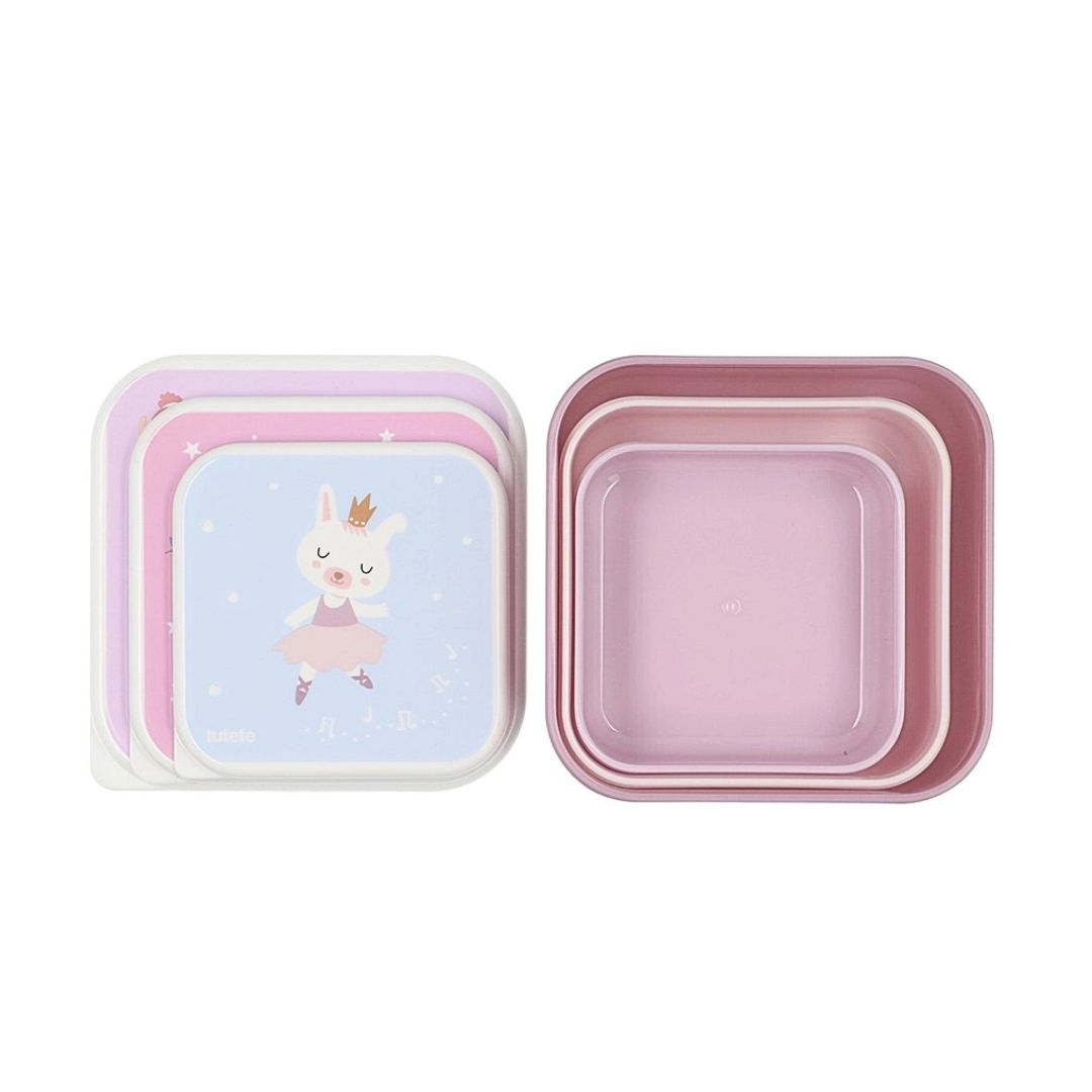 Set 3 Lunchboxen 'Ballerina'