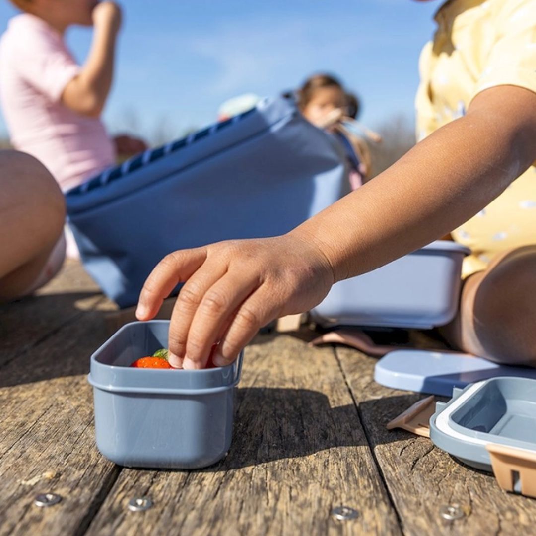 Kinder Lunchbox Bento Streifen blau