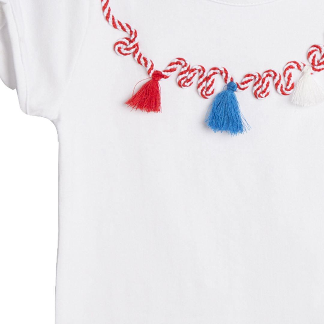 T-Shirt mit Seilkette für Mädchen