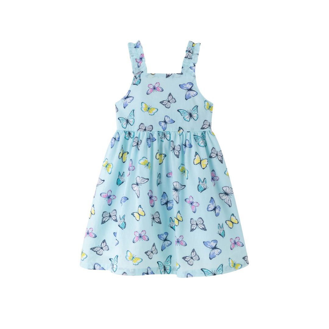Mädchenkleid mit Schmetterlingsmuster