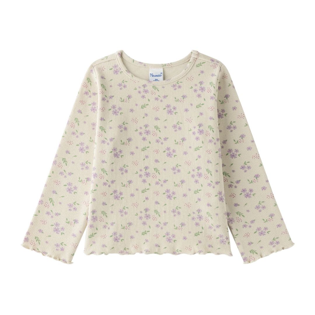 Mädchen Longsleeve mit floralem Allover Muster