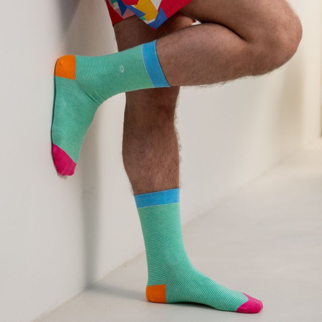 Herren Socken 'Tutti Frutti' gestreift