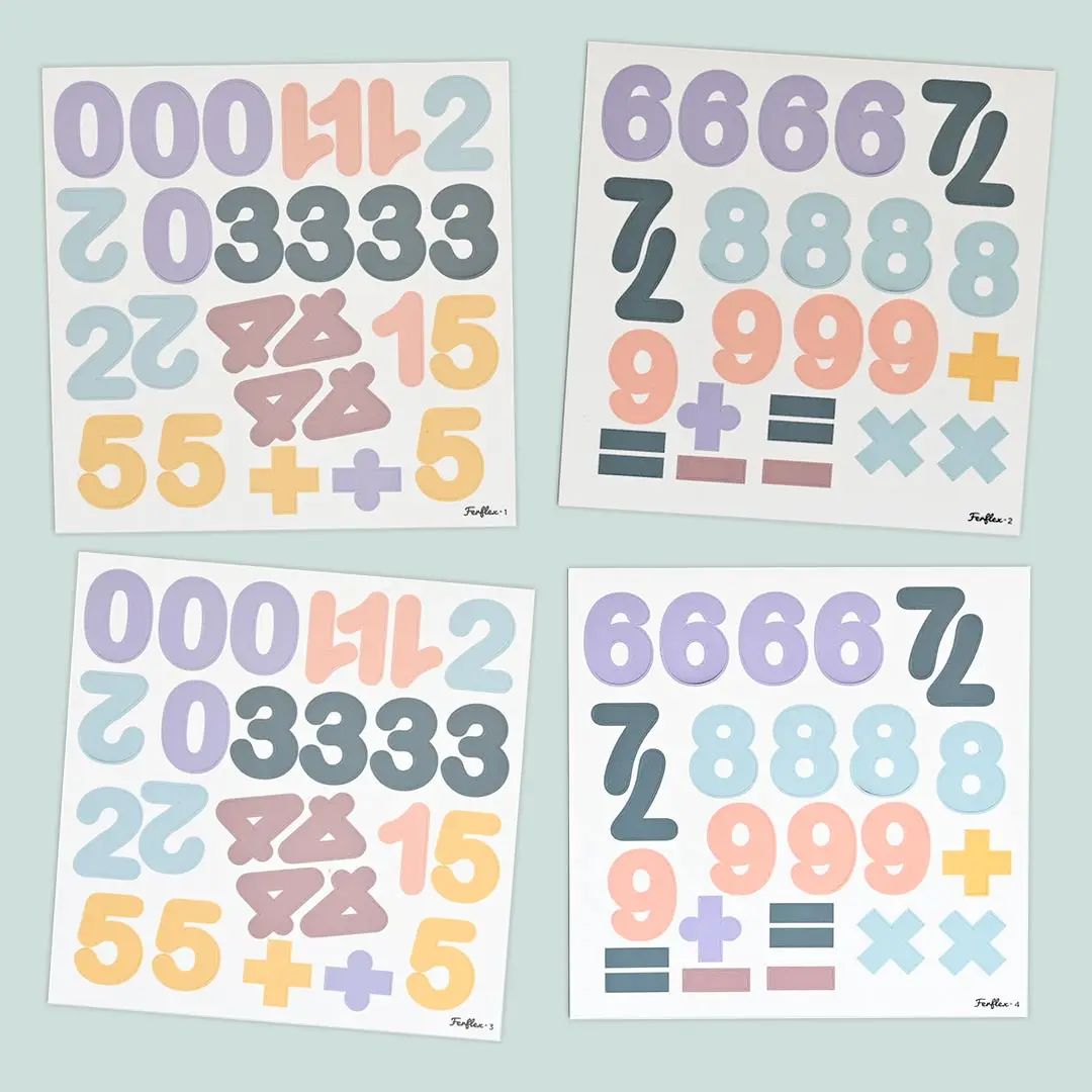 Magnetzahlen pastell Set mit 100 Magneten