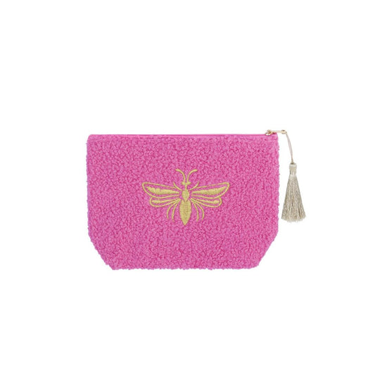 Kosmetiktasche Teddy Biene fuchsia