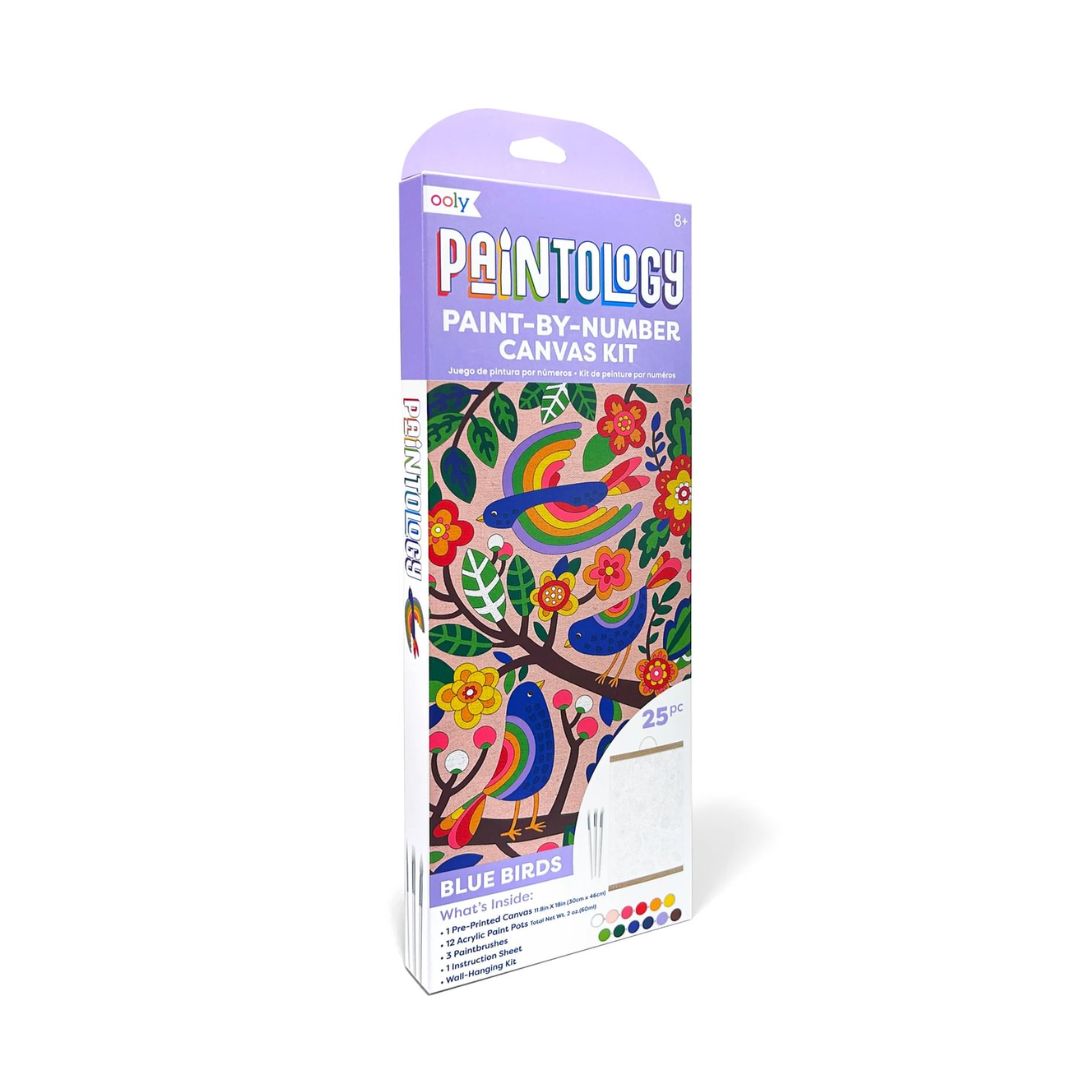Canvas Kit Malen nach Zahlen 'Paintology Blue Birds'