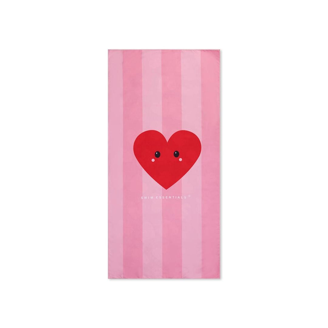 Mikrofaser-Handtuch mit Herz 135 x 65 cm