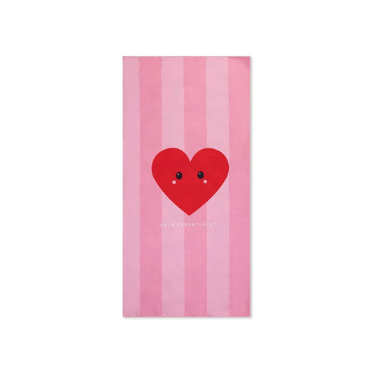 Mikrofaser-Handtuch mit Herz 135 x 65 cm