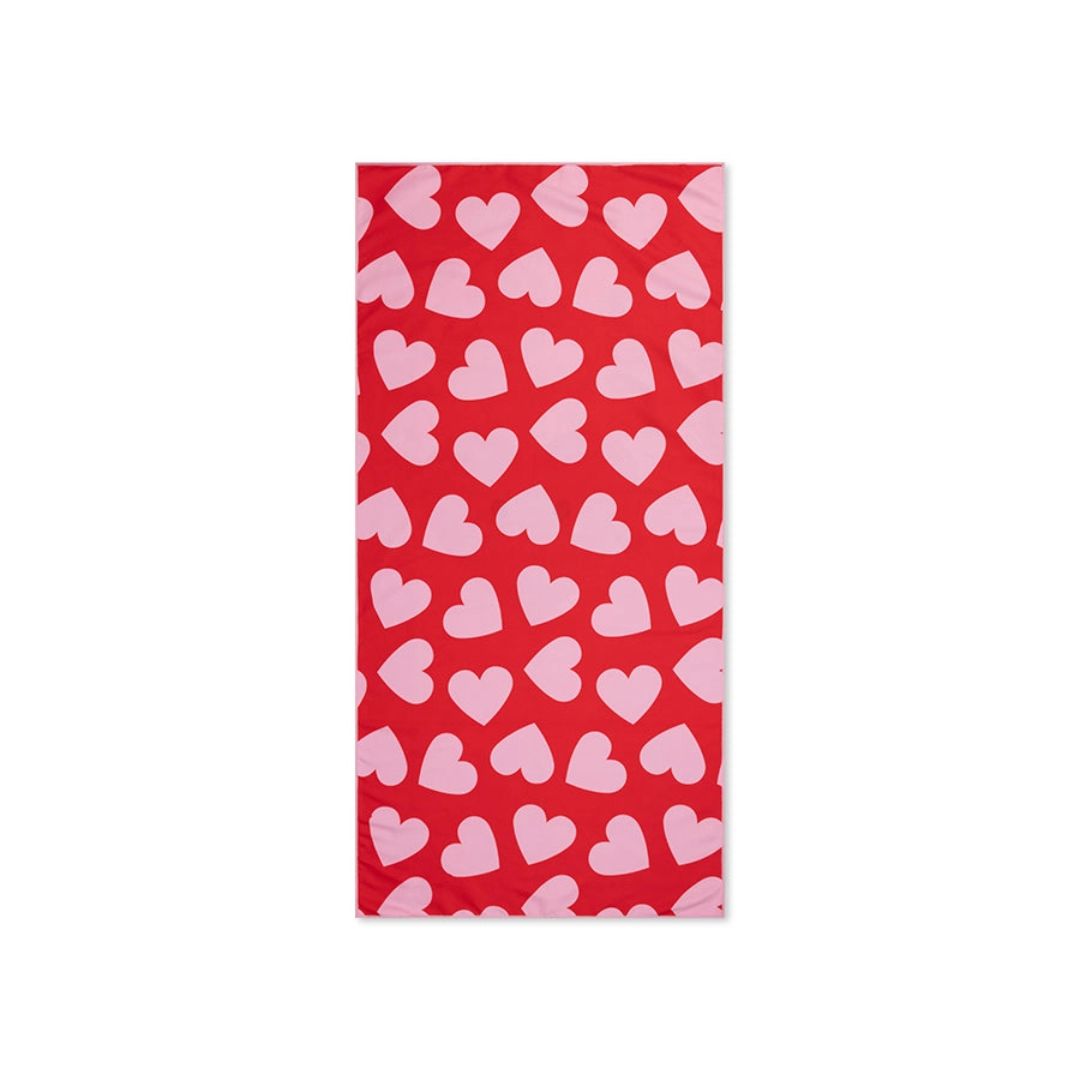 Mikrofaser-Handtuch mit Herz 135 x 65 cm