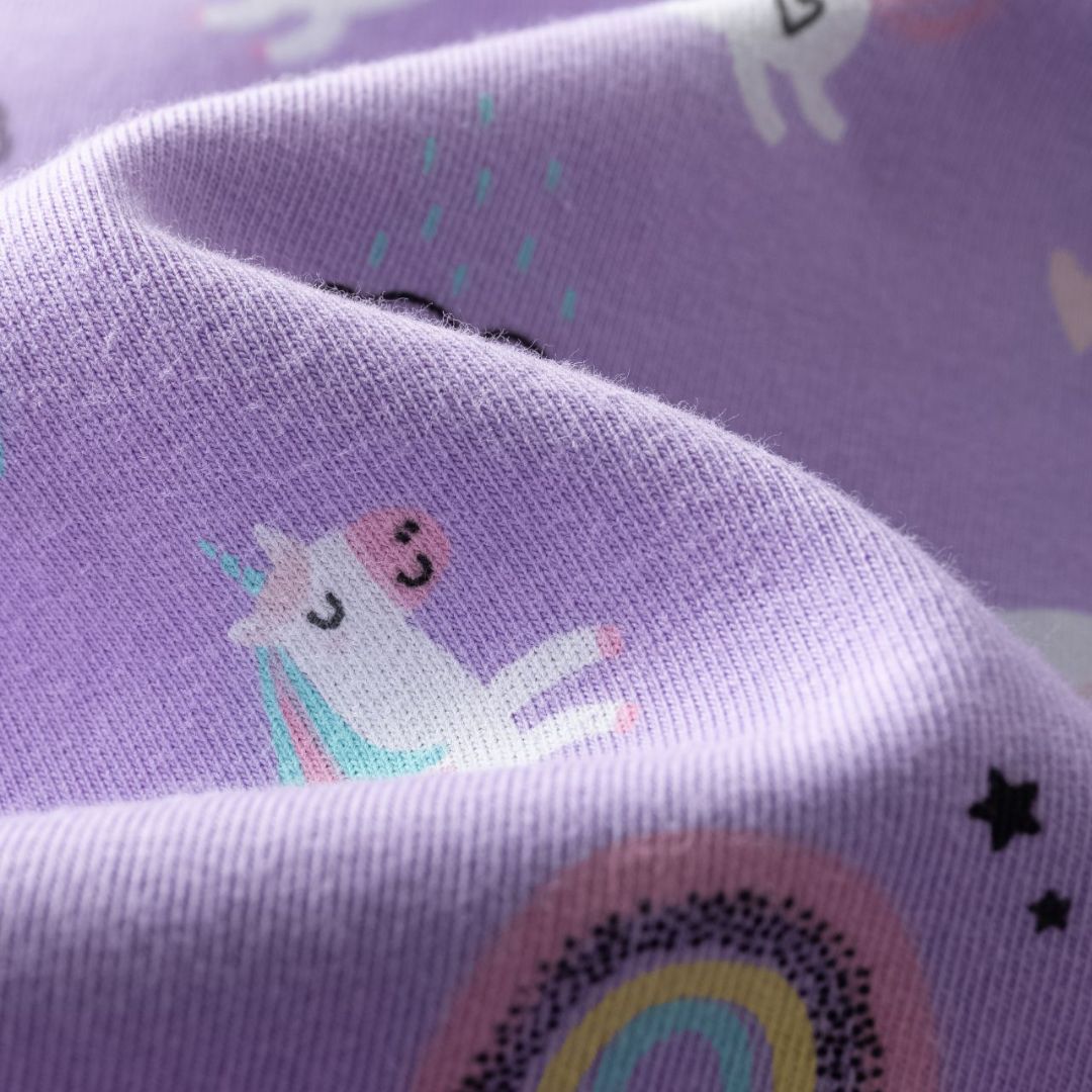 Sweatshirtkleid mit Allovermuster flieder