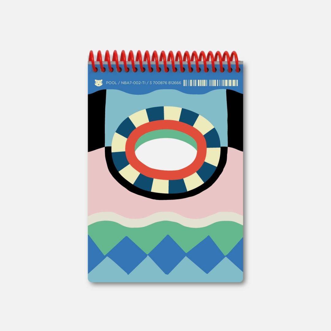 Mini Notizbuch 'Retro Pool' multicolor