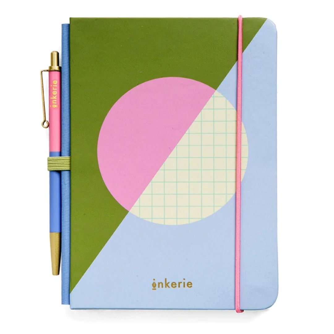Mini Notizbuch & Stift 'Inkerie Grid'