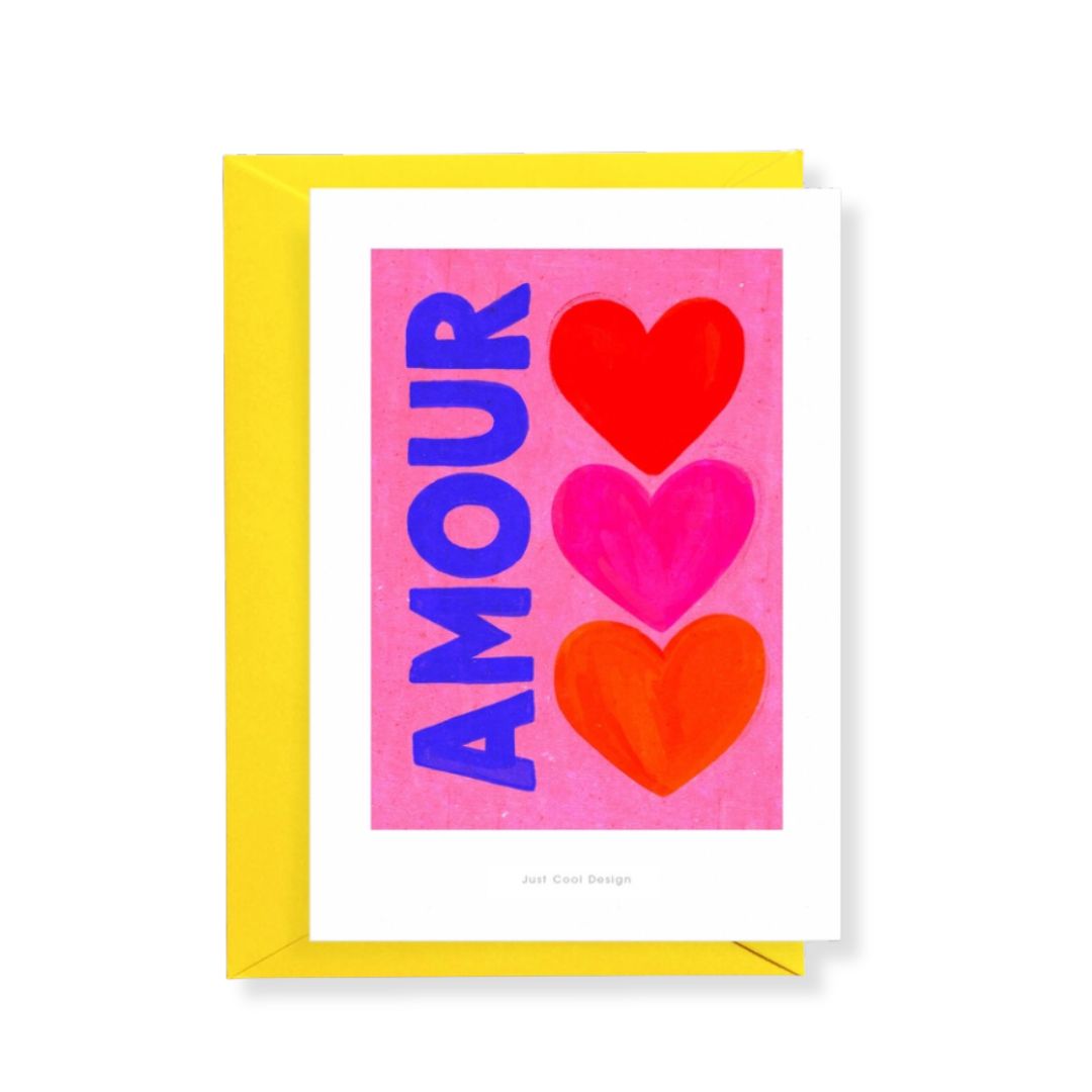 Mini-Kunstdruck 'Amour' Karte mit Briefumschlag