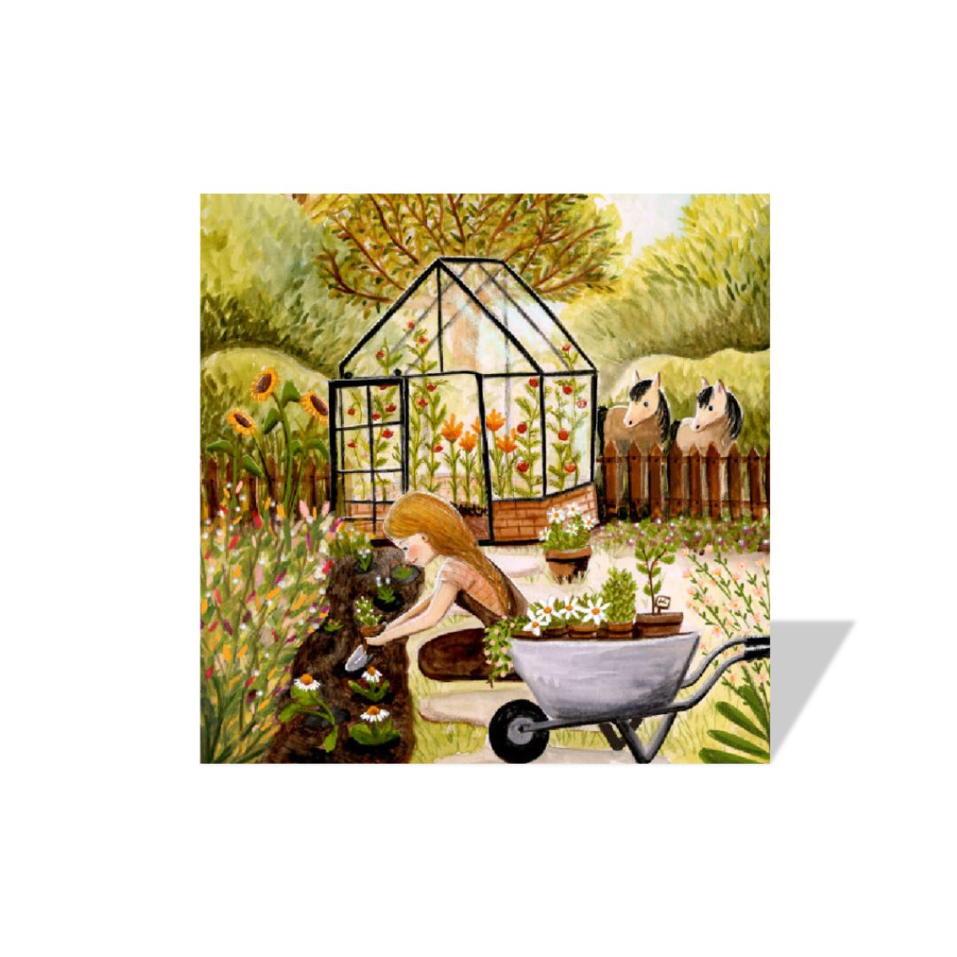 Motiv für Saison Lampe Premium 'Gartenarbeit'