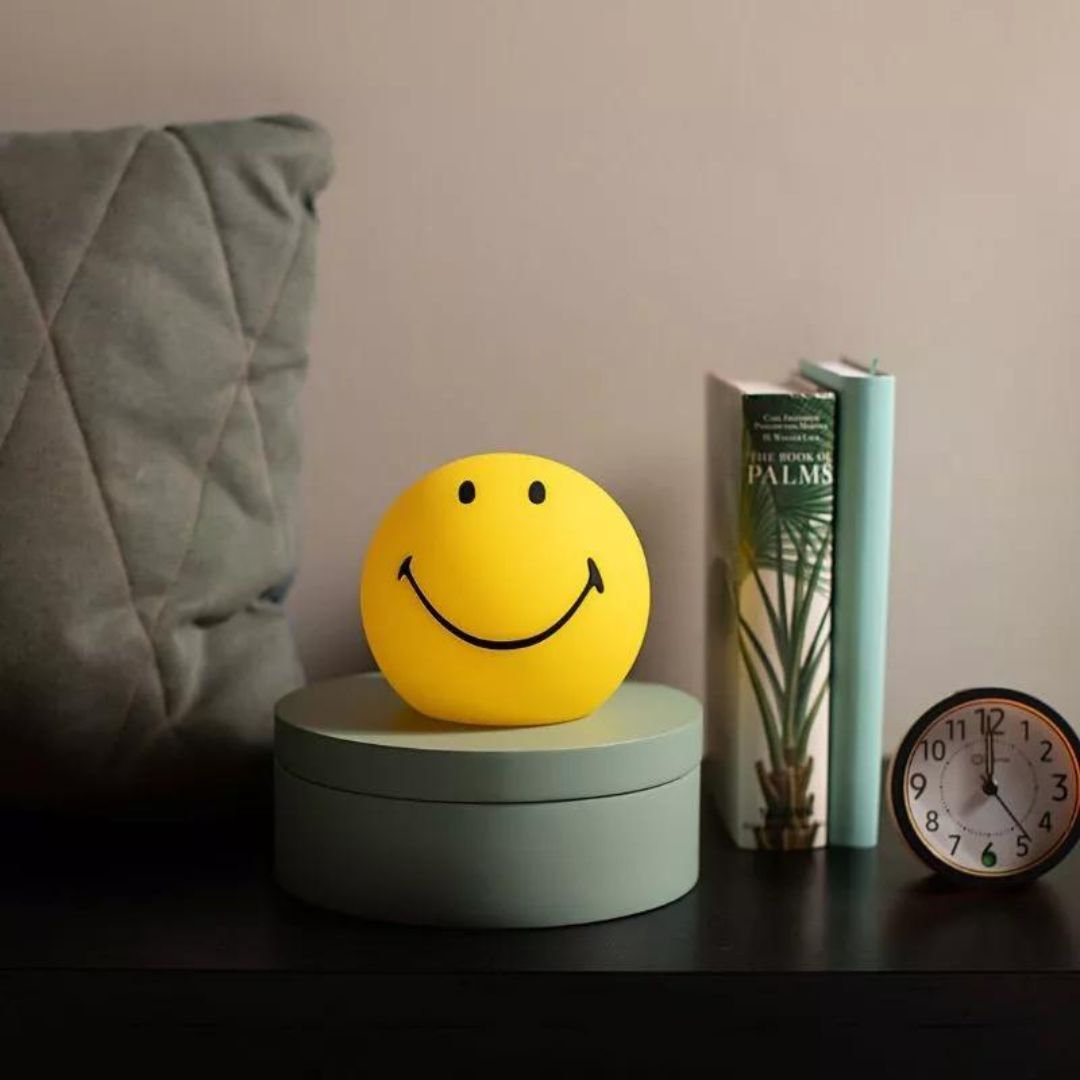 Nachtlicht 'Smiley' Lampe gelb 12x12x11 cm