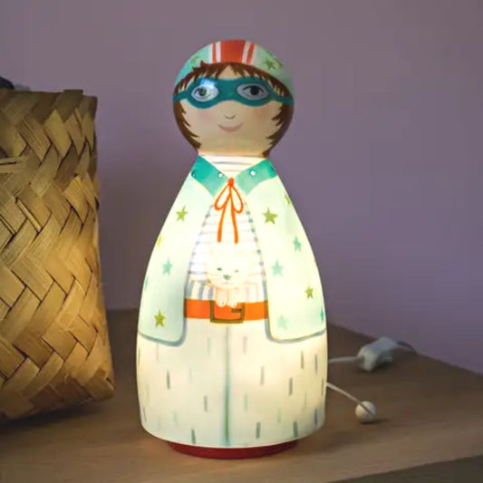 Nachtlampe & Spieluhr für Kinder 'Superheld'