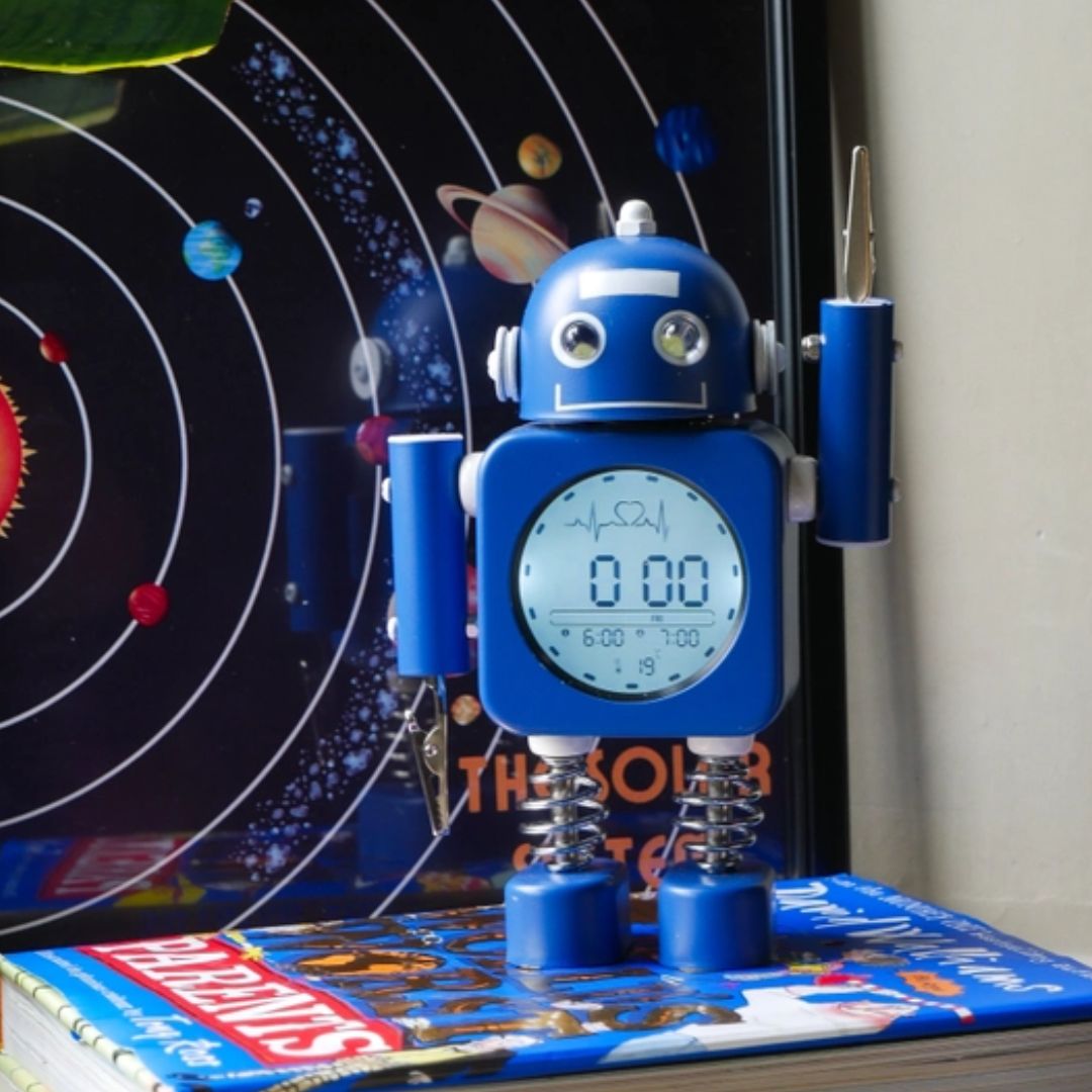 Robot Time Nachtwecker 'Hej Robot blau'