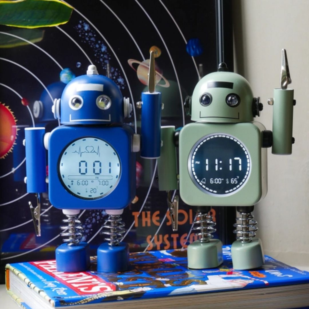 Robot Time Nachtwecker 'Hej Robot blau'