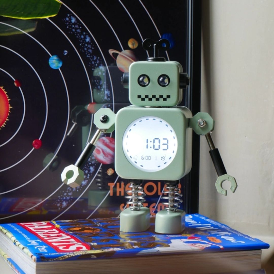 Robot Time Nachtwecker 'Hej Robot grün