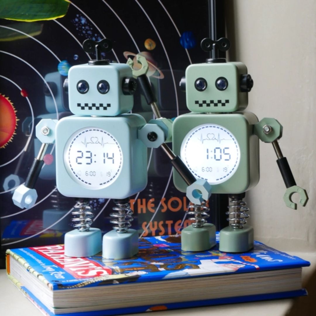 Robot Time Nachtwecker 'Hej Robot grün