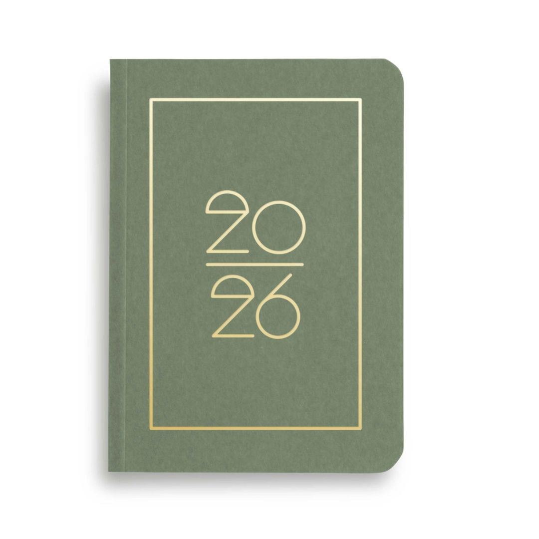 NAVUCKO | Pocket Kalender DIN A6 'Planner 2026' mid green