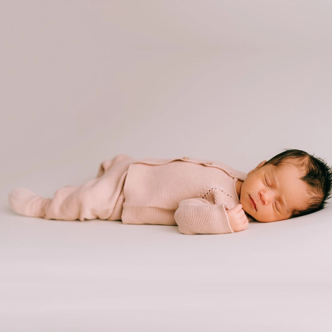 Neugeborenen und Baby Strickset rosa