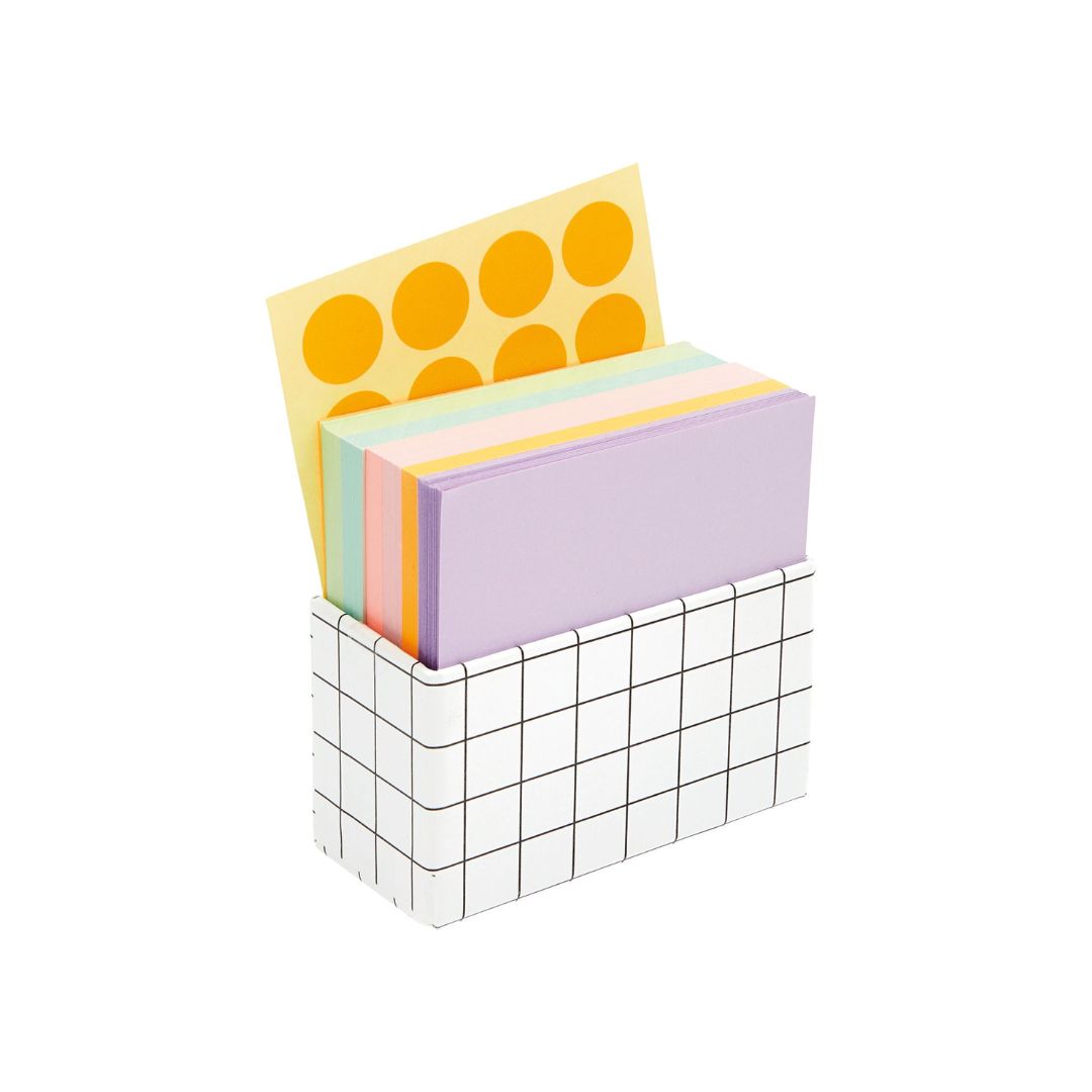 Notizzettel-Box grün/orange/lila