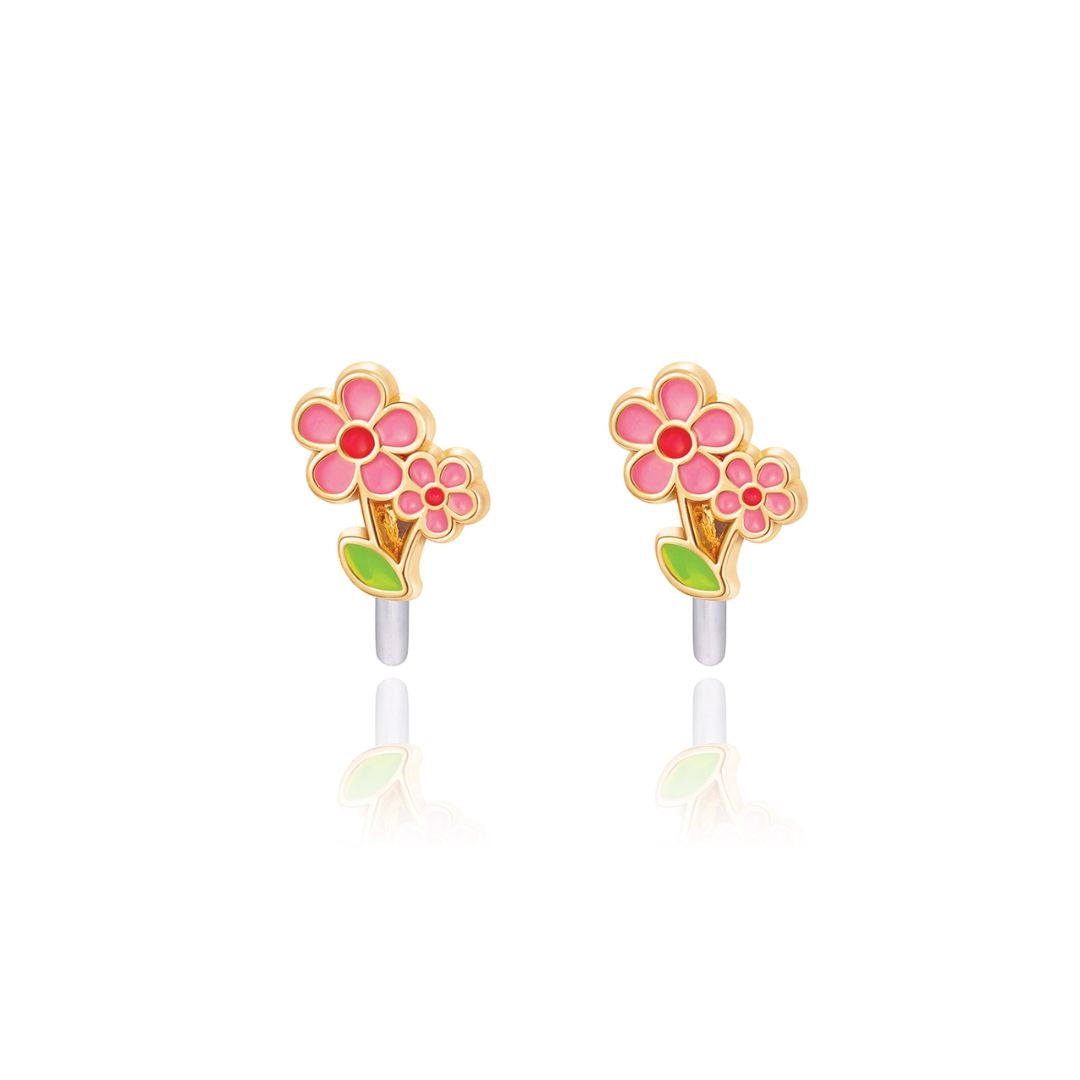 Cutie Ohrclips 'kleine rosa Blume' Clip On