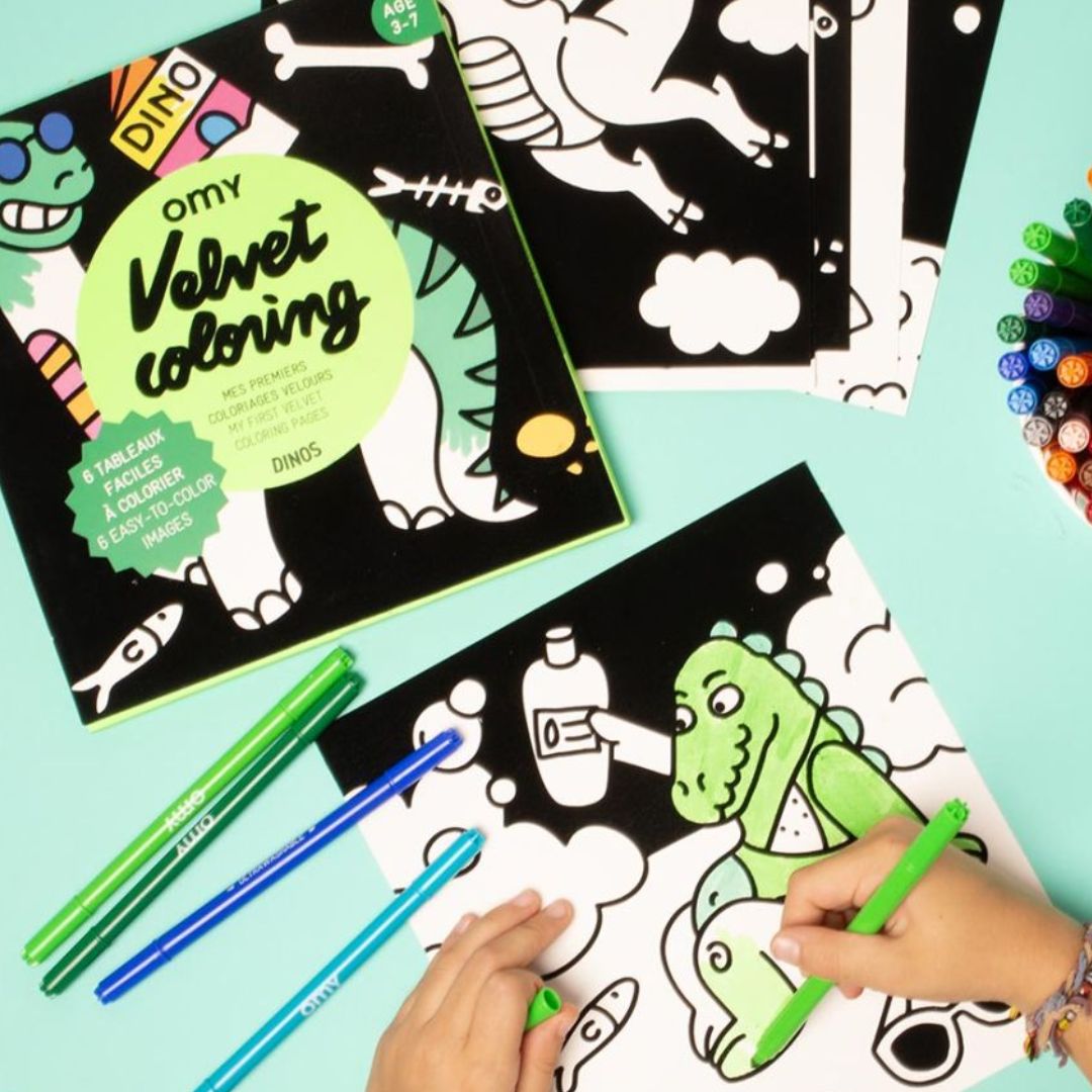 OMY VELVET COLORING 'DINO'