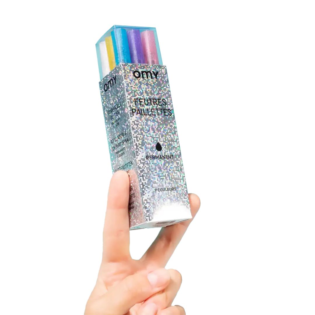 OMY 9 Markers Glitter