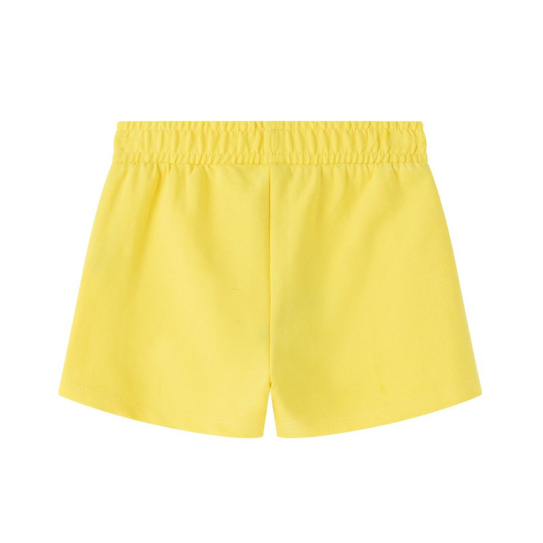 Gelbe Strickshorts für Mädchen mit Rüschen