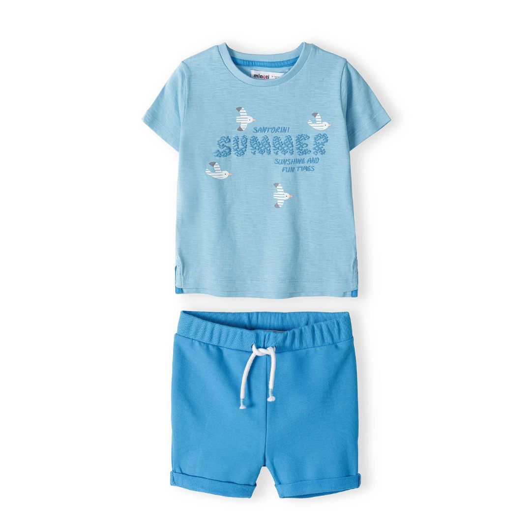 T-Shirt und Fleece-Shorts-Set