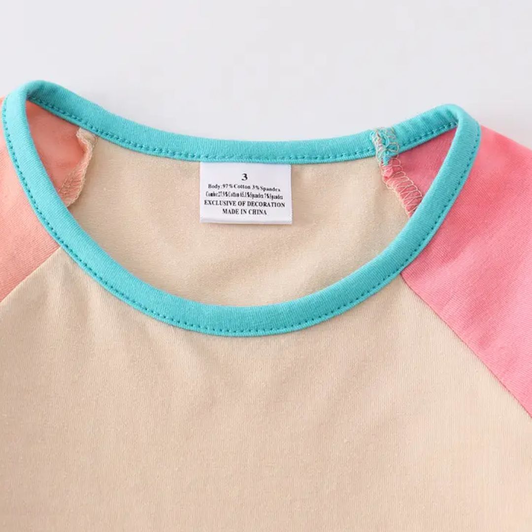 2 teiliges Set Patchwork 'Colorblock' für Mädchen