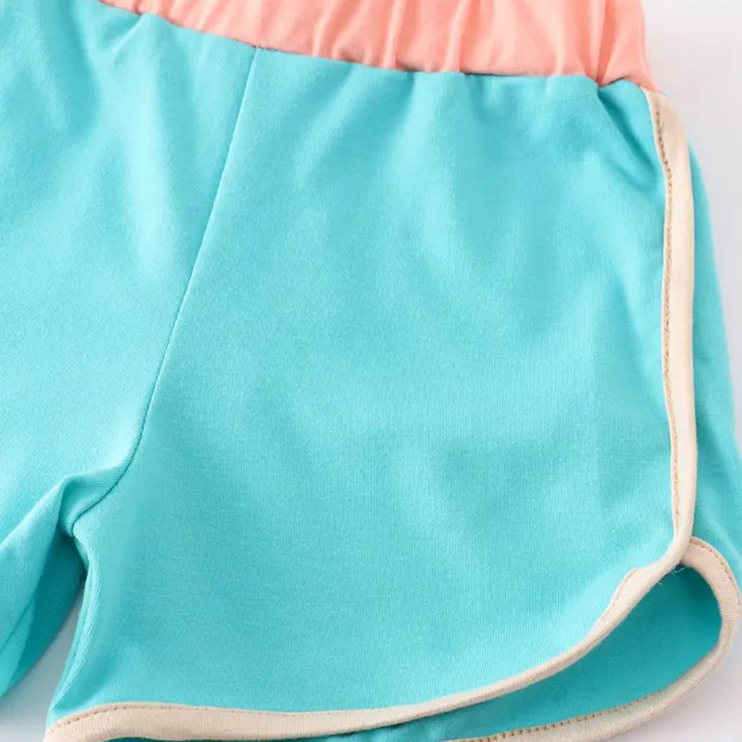 2 teiliges Set Patchwork 'Colorblock' für Mädchen