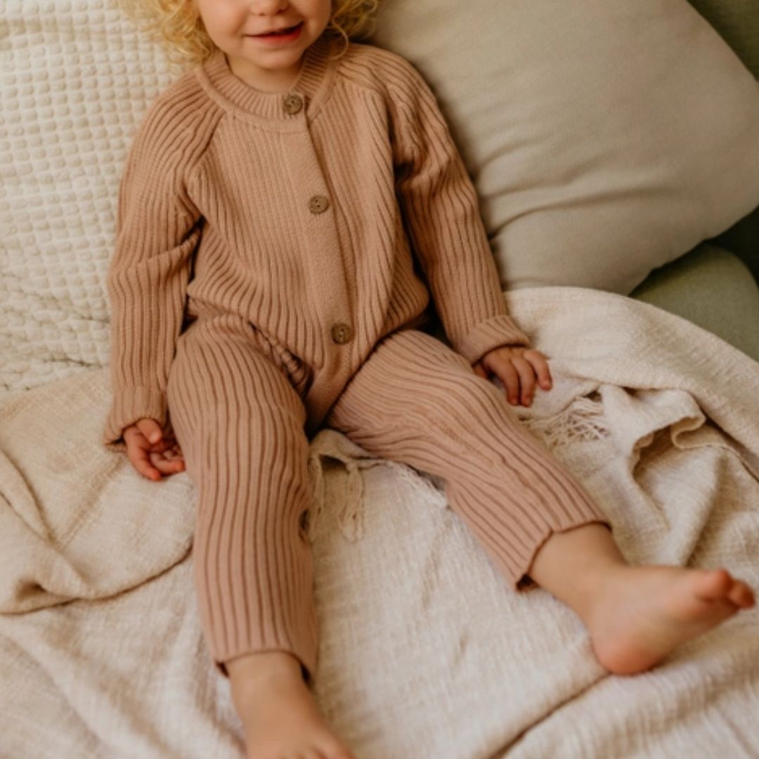 Unifarbener Baby und Kleinkind Jumpsuit Overall