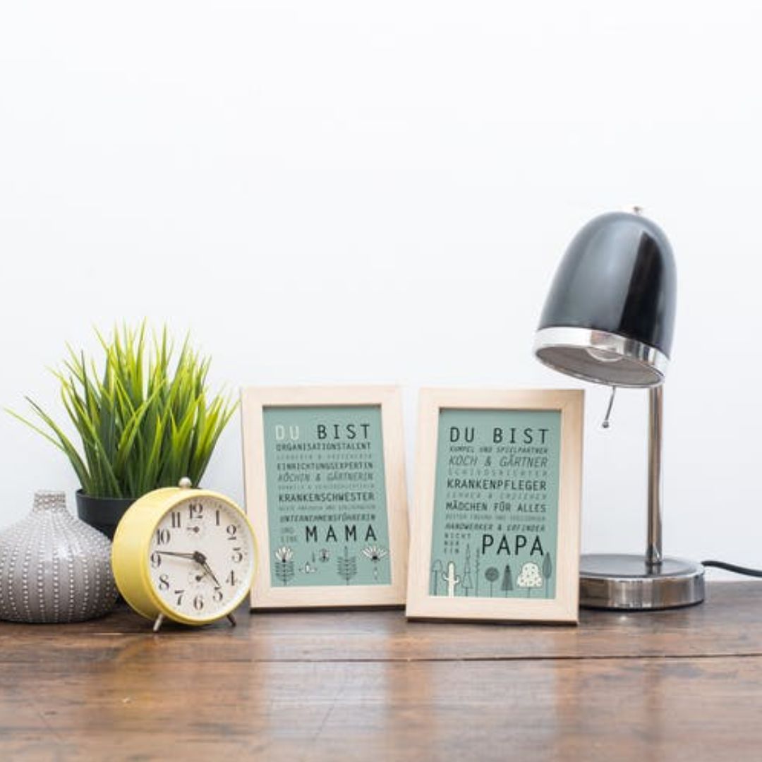 Postkarte "Du BIST PAPA", Grün