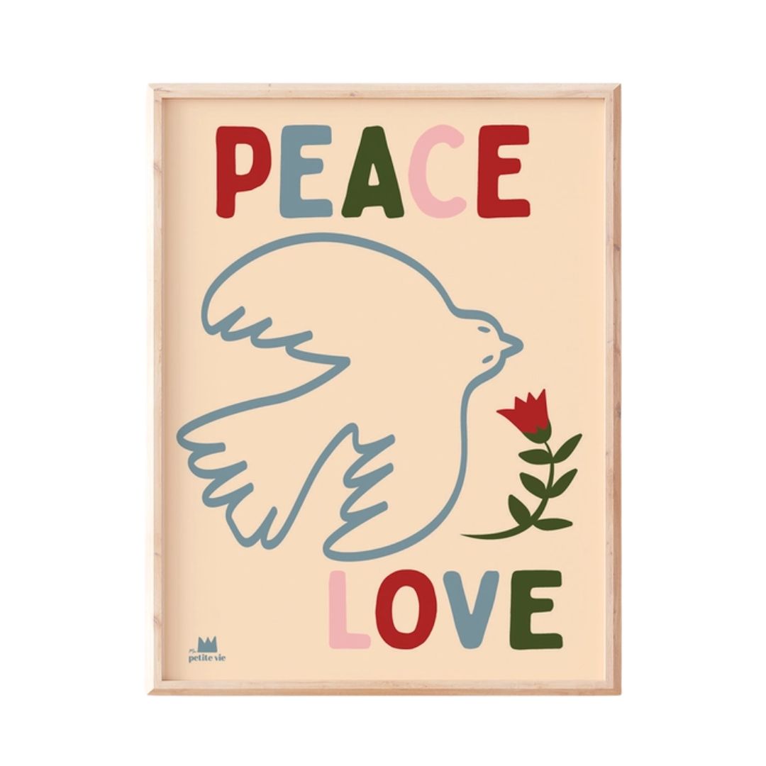 Kunstdruck A3-Poster 'Frieden und Liebe' 30x40