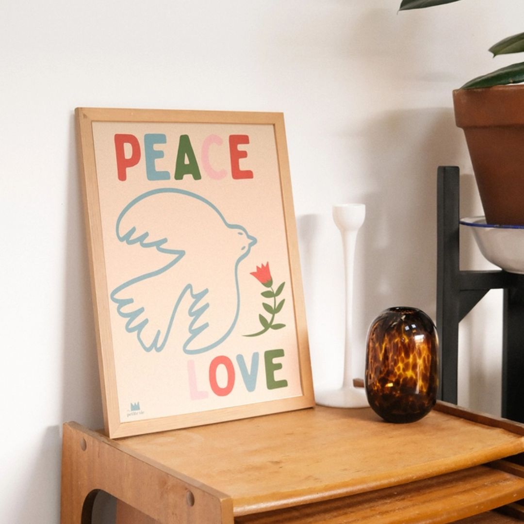 Kunstdruck A3-Poster 'Frieden und Liebe' 30x40