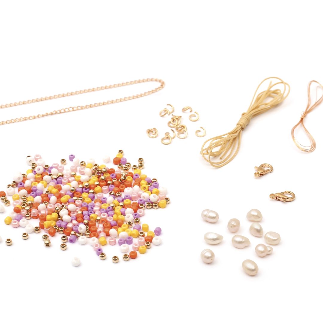 DIY Schmuckset aus Perlen und Perlmutt