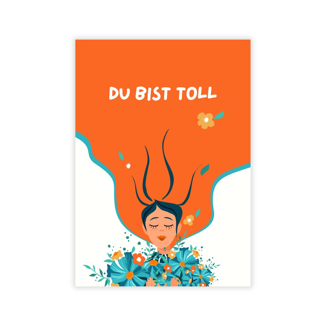 Postkarte 'Du bist toll'