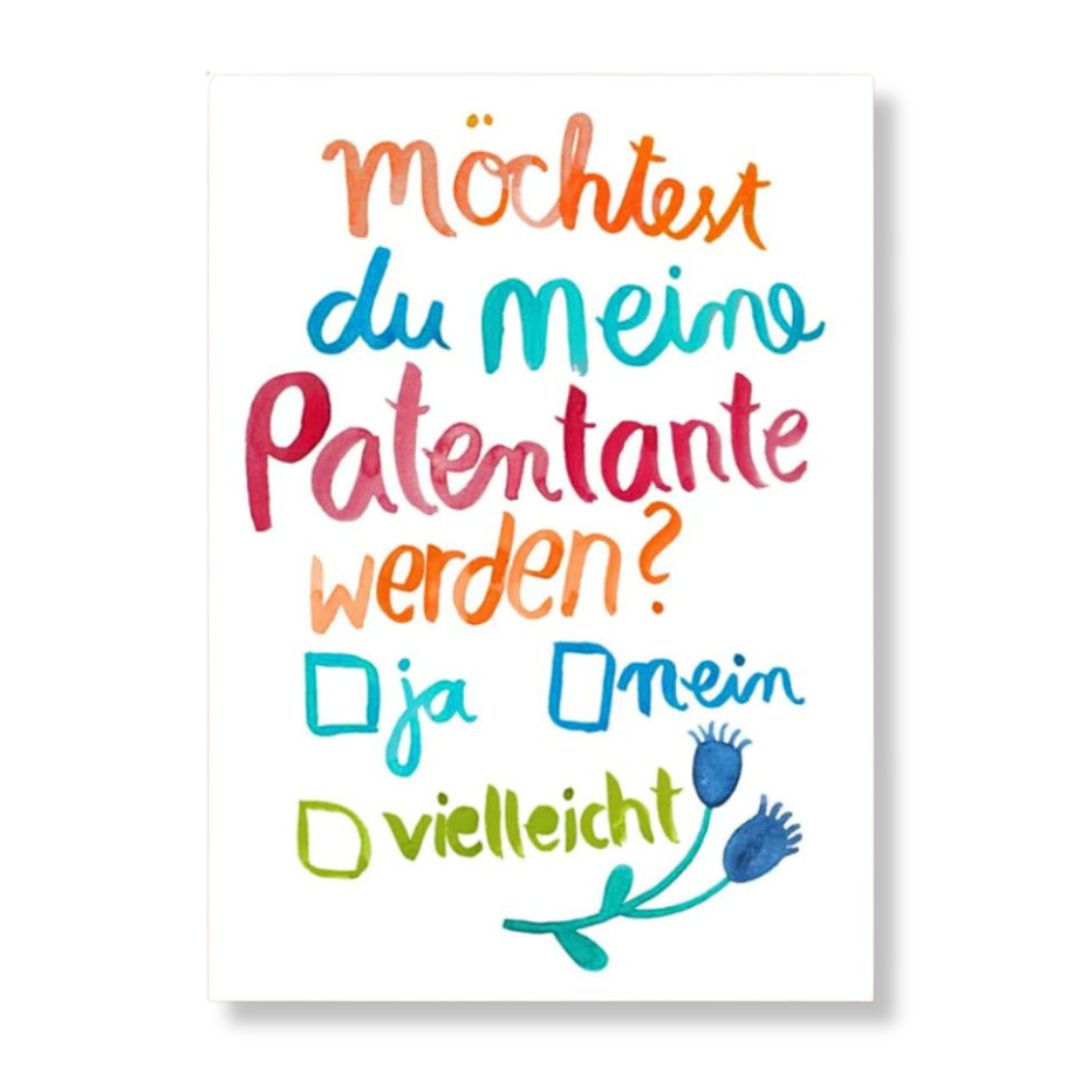 Postkarte 'Patentante'