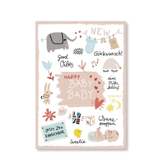 Postkarte 'Happy Baby'