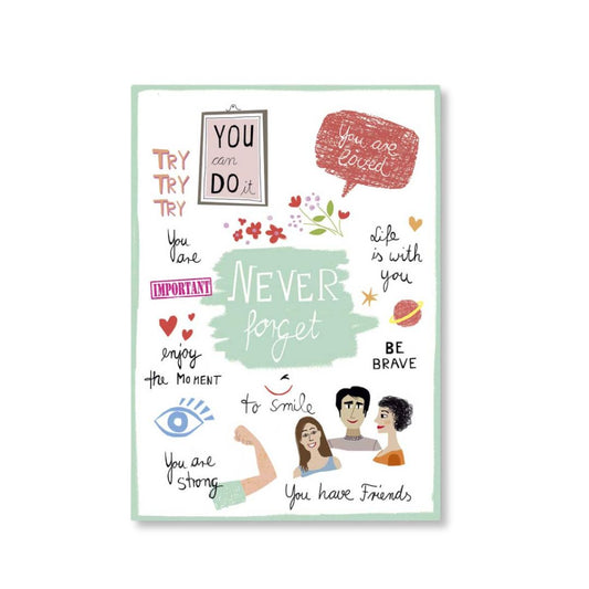 Postkarte 'Never forget'