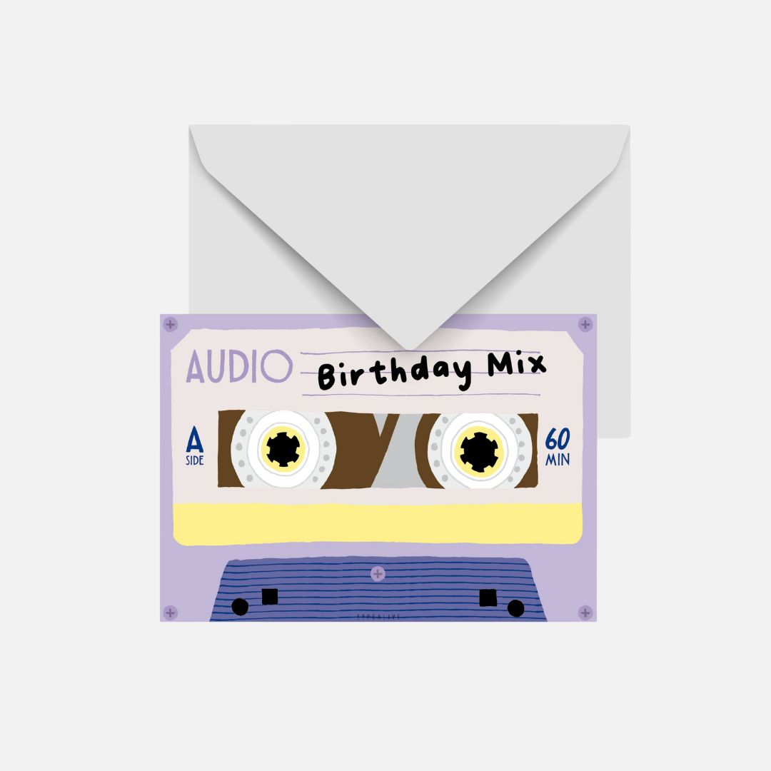 Postkarte Tape Birthday Mix