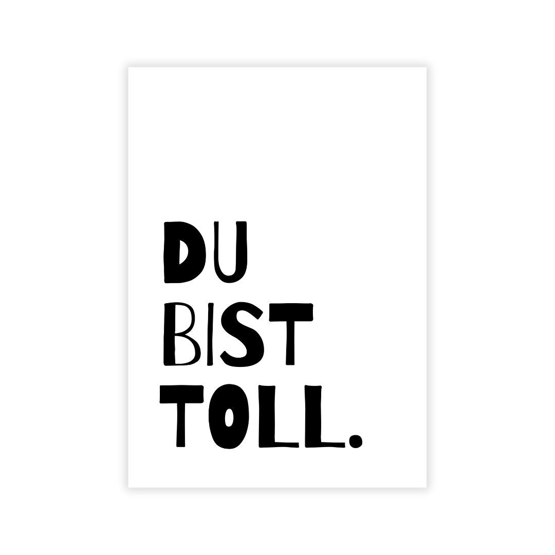 Postkarte 'Du bist toll.'