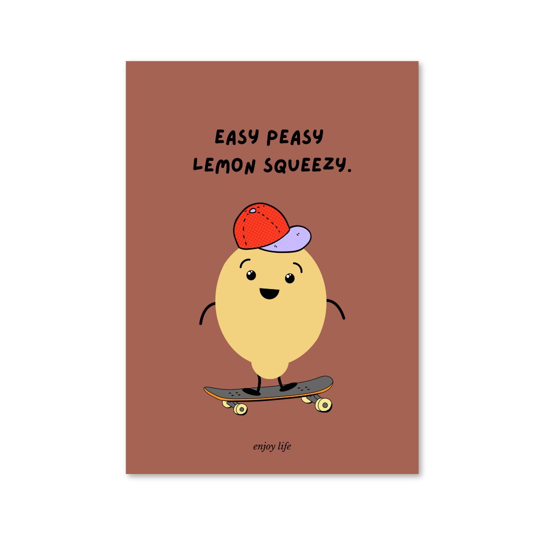 Postkarte 'Easy Peasy'