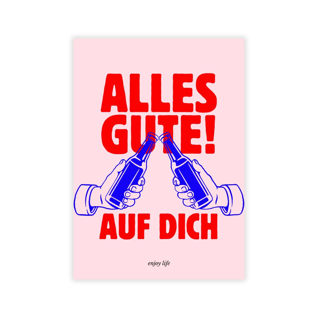Postkarte 'ALLES GUTE AUF DICH'