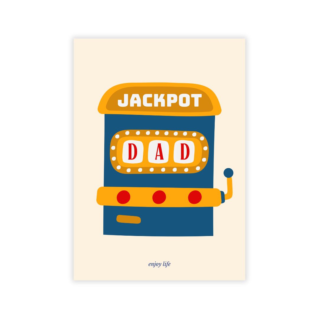 Postkarte 'Jackpot Dad'
